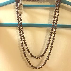 54” Glass Pearl Necklace - NWT